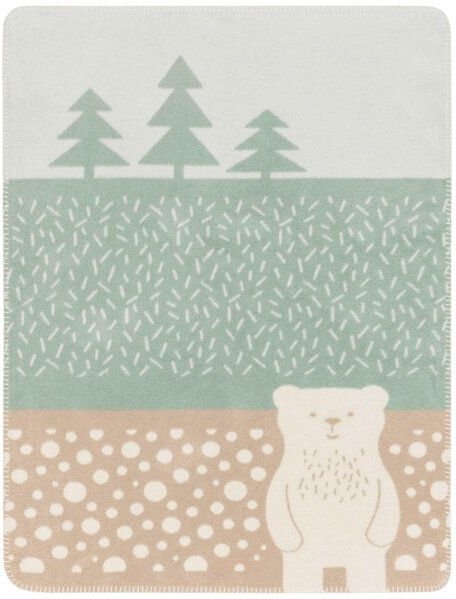 David Fussenegger Babydecke Velours "Bärenwald" 75 x 100, aus Recycling-Baumwolle