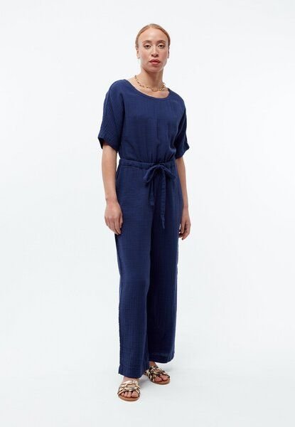 Givn Berlin Jumpsuit GBKAYLA aus Bio-Baumwoll Musselin - Nightshade Blue (Musselin)