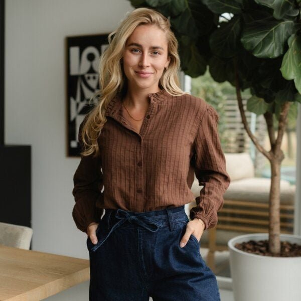 NORDLICHT Rüschen Musselin Bluse Hilja aus 100% Bio-Baumwolle