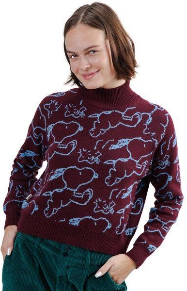 Brava Fabrics Strickpullover Peanuts Jacquard Chocolate