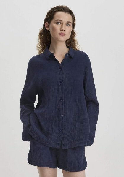 hessnatur Musselin Shirt Relaxed PURE COMFORT aus reiner Bio-Baumwolle