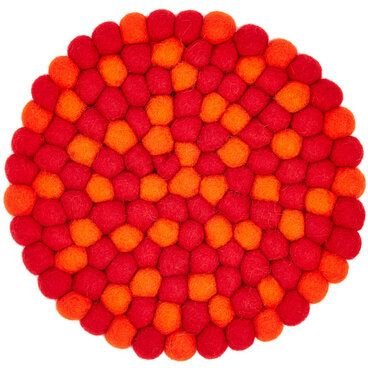 short'n'pietz handgefilzter Topfuntersetzer aus Filzkugeln