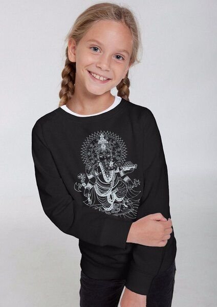 Peaces.bio - handbedruckte Biomode Bio-Kindersweatshirt "Ganesha"