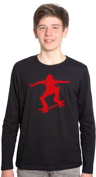 HANDGEDRUCKT "Skater" Männer Longsleeve