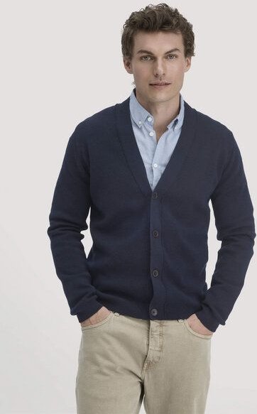 hessnatur Milano Strick-Cardigan Regular aus Bio-Merinowolle und Bio-Baumwolle