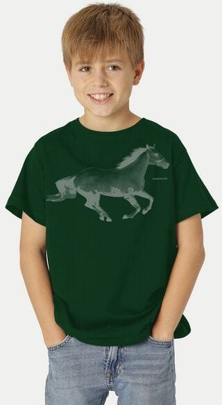 Peaces.bio - handbedruckte Biomode Bio-Kinder T-Shirt Horsepower