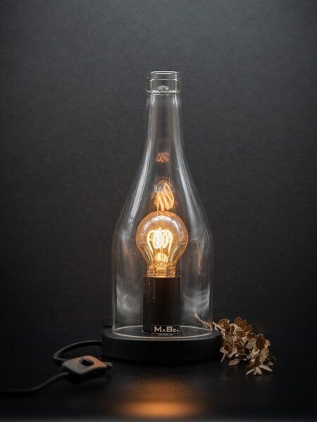 MaBe Lampe & WINDLICHT Klassik schlicht und wunderschön - Upcycling aus der 3l Flasche (30cm hoch)