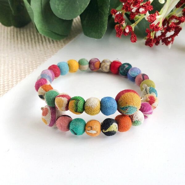 Worldfinds Kantha Armband Overlap