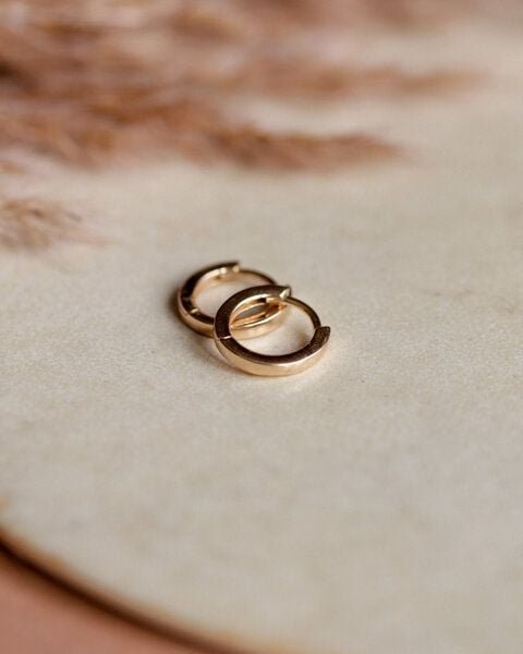 lille mus Creolen 'Flap' 925 Silber / vergoldet