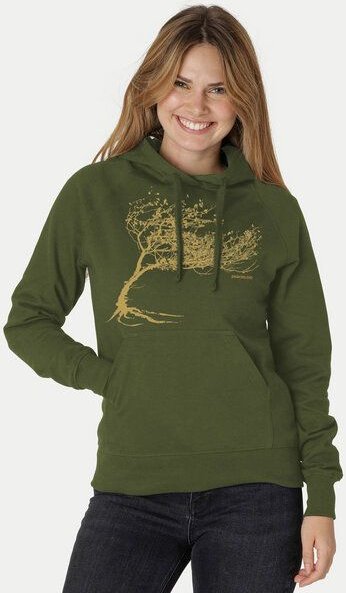 Peaces.bio - handbedruckte Biomode Bio-Damen-Kapuzensweater "Windytree"