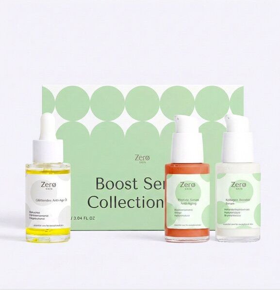 Zero Skin Boost Serum Collection Box - 3-in-1 Luxus-Seren für Festigkeit, Glow & Erneuerung - 90 ml