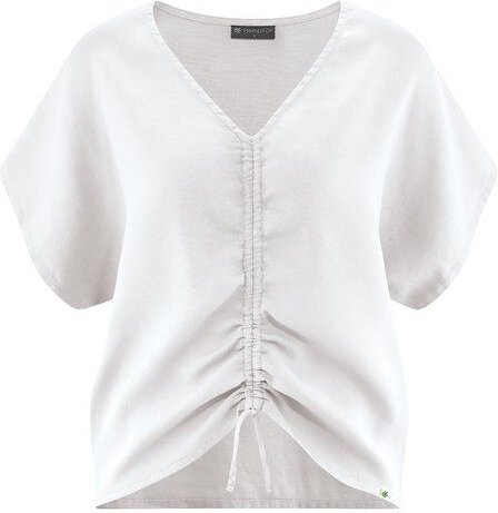 HempAge Geraffte Sommerbluse Hanf/Biobaumwolle