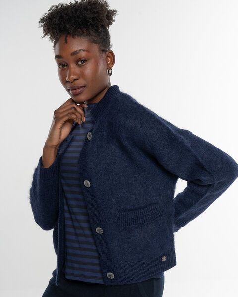 Alma & Lovis Kuschelige Wohlfühljacke aus gebrushtem Alpakastrick | Brushed Jacket