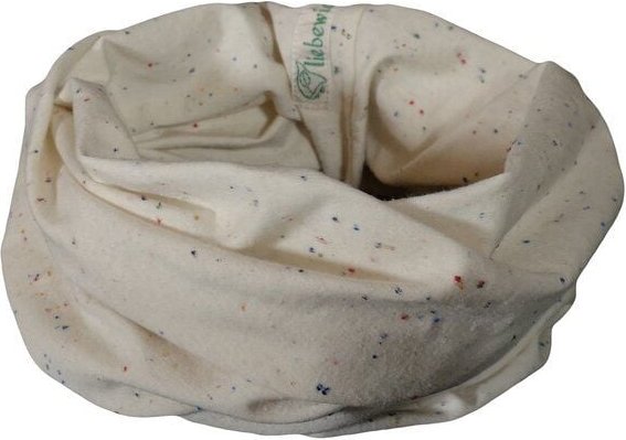 liebewicht Multifunktions Loop weiß/bunt gesprenkelt mit verschiedenen Motiven nach Wahl