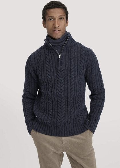 hessnatur Rhön Strick Troyer Regular aus regionaler Schurwolle