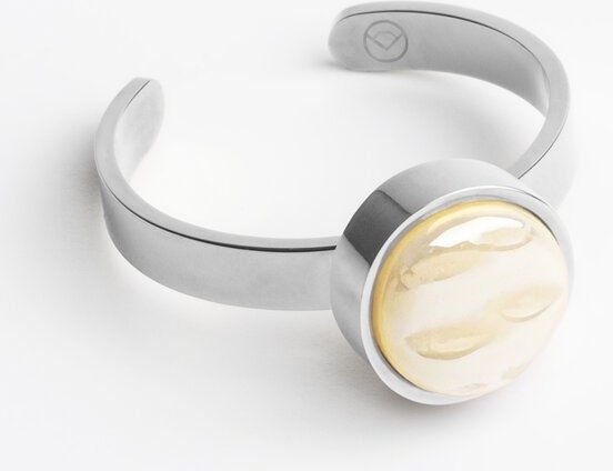 ALEXASCHA Größenverstellbarer Ring mit Stein | Silber