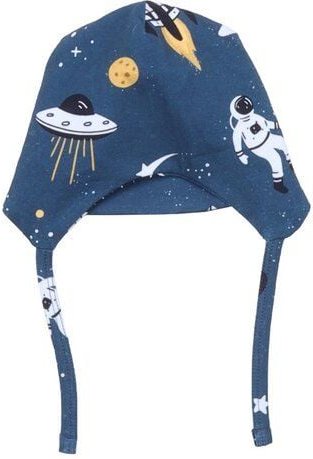 Baby Mütze „Space Trip“ aus Bio-Baumwolle in Dunkelblau – GOTS-zertifiziert, Walkiddy