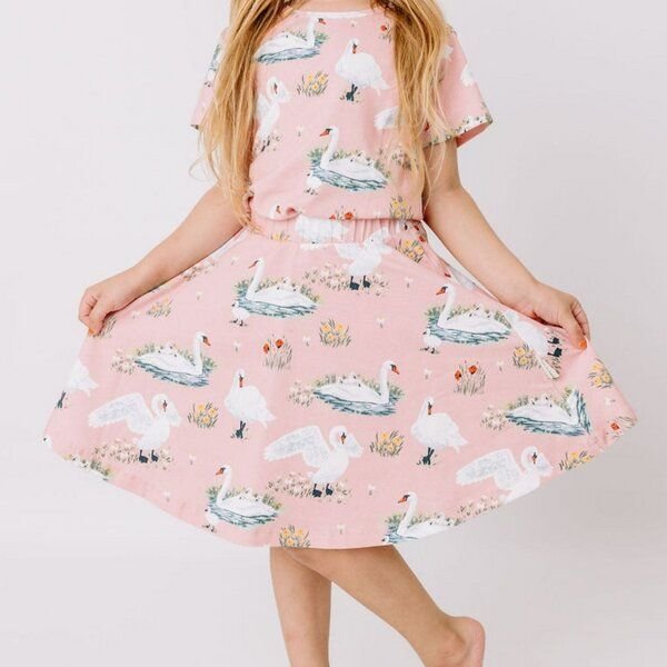 Thumbnail - Walkiddy Swans in Spring-Skirt