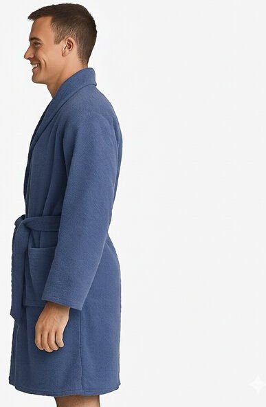 Dosanteks Herren Bademantel aus Bio-Baumwolle – weich, hautfreundlich & haltbar