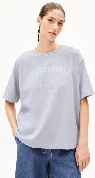 Thumbnail - ARMEDANGELS GIANNAA FORTUNE Damen Heavyweight T-Shirt aus Bio-Baumwoll Mix