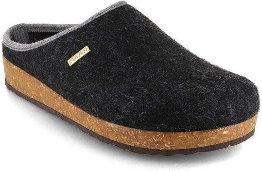 Tuffeln Vegane Hausschuhe im Tiroler Clogs Design - Unisex Filzpantoffeln mit Korkfußbett