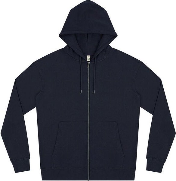 Earth Positive Unisex Zip-UP Hoodie Jacke reiner Bio Baumwolle