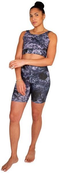 ÆVRIL Damen Kurze Yoga Leggings // Tobiume Print // Bio-Baumwolle