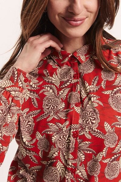 TRANQUILLO Bluse aus EcoVero Viskose (W25C151)