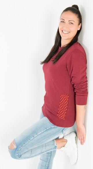 Maishameanslife Shwe Shwe Pattern Unisex Sweater - Burgundy