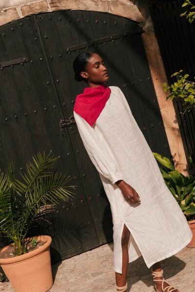 AmourLinen Langes Leinenkleid Amalia