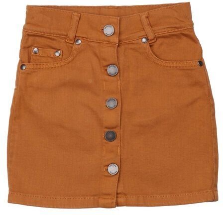 Baby Jeansrock GOTS zertifiziert, Bio-Baumwolle, braun (Denim-Look), Knopfleiste, bequem – Walkiddy