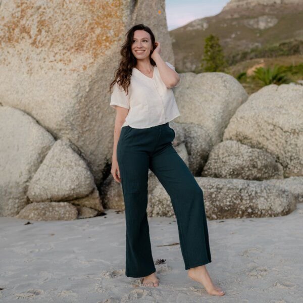 Thumbnail - NORDLICHT Musselin Hose Leja Lang aus 100% Bio-Baumwolle