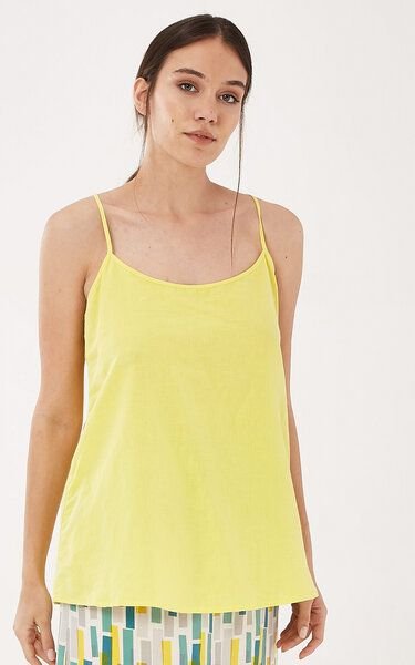 ORGANICATION Spaghettiträger-Top aus Leinen mit Bio-Baumwolle