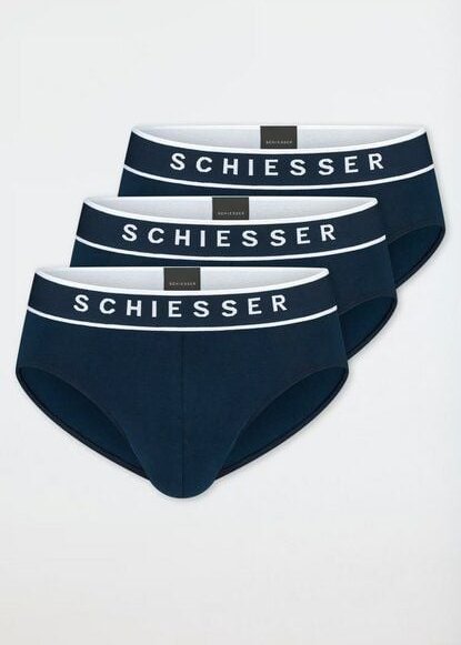 Schiesser 3er Pack Herren Slips Biobaumwolle 95/5