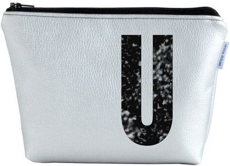 renna deluxe Kulturtasche und Kosmetiktasche personalisiert mit Monogramm SILBER