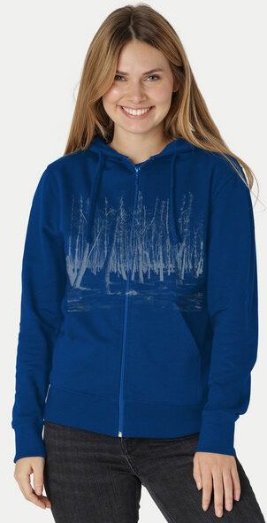 Peaces.bio - handbedruckte Biomode Zip-Hoodie Woodland Damen