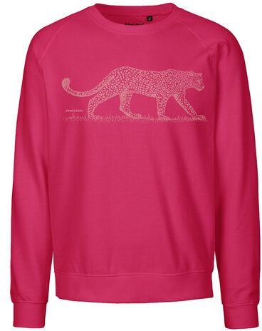 Peaces.bio - handbedruckte Biomode Bio Damen Sweatshirt Loose Fit Leopard