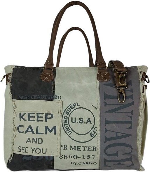 Sunsa Vintage Tasche XXL Shopper Handtasche Canvas Schultertasche