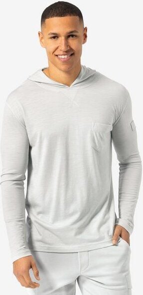 super.natural Kapuzenlongsleeve LIGHT BIO J HOODIE für Herren, nachhaltig, Merino