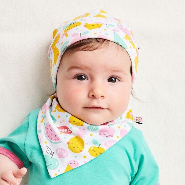 Cheeky Apple Gefüttertes Häubchen "Yummy" aus Bio-Baumwolle