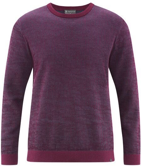 HempAge Herren Strickpullover Rundhalsausschnitt Hanf/Biobaumwolle Normal Fit
