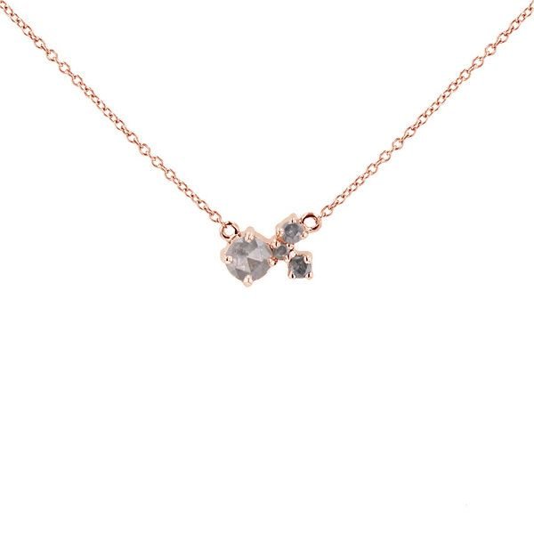 Eppi Cluster-Kette mit Salt and Pepper Diamanten Millie