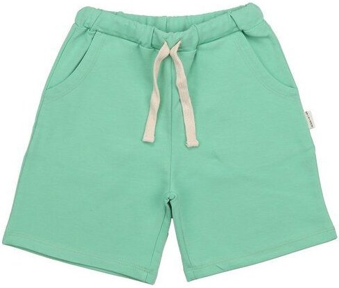 Kinder Shorts GOTS-zertifiziert aus Bio-Baumwolle, hellgrün, elastischer Bund mit Kordelzug – Walkiddy, leicht & bequem ...