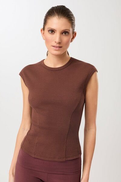 Mandala Ribbed Sport Top