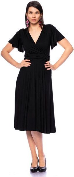 Ingoria NORA Midikleid in Wickeloptik mit geraffter Taille