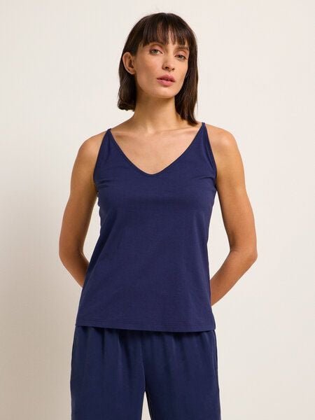 LANIUS Trägertop mit V-Ausschnitt aus Bio-Baumwolle