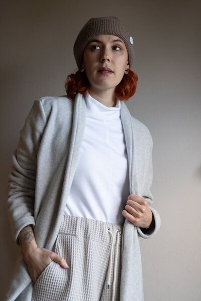 Ecostories Cardigan Kuschelwerk aus 100% Biobaumwollfleece