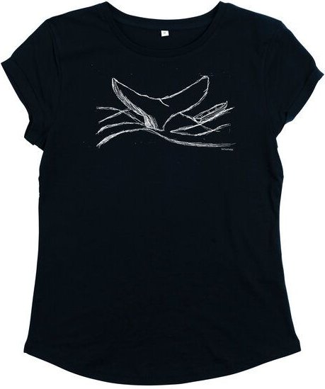 ilovemixtapes Frauen T-Shirt mit Walflosse aus 100% Biobaumwolle