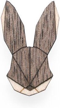 BeWooden Brosche aus Holz - Hase | Mode Schmuck
