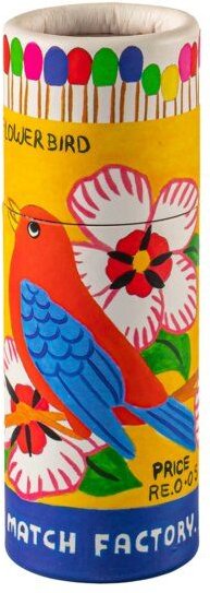 Archivist Flowerbird Runde Matchbox Streichhölzer